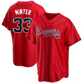Custom #33 Red ATL Baseball Shirt Top