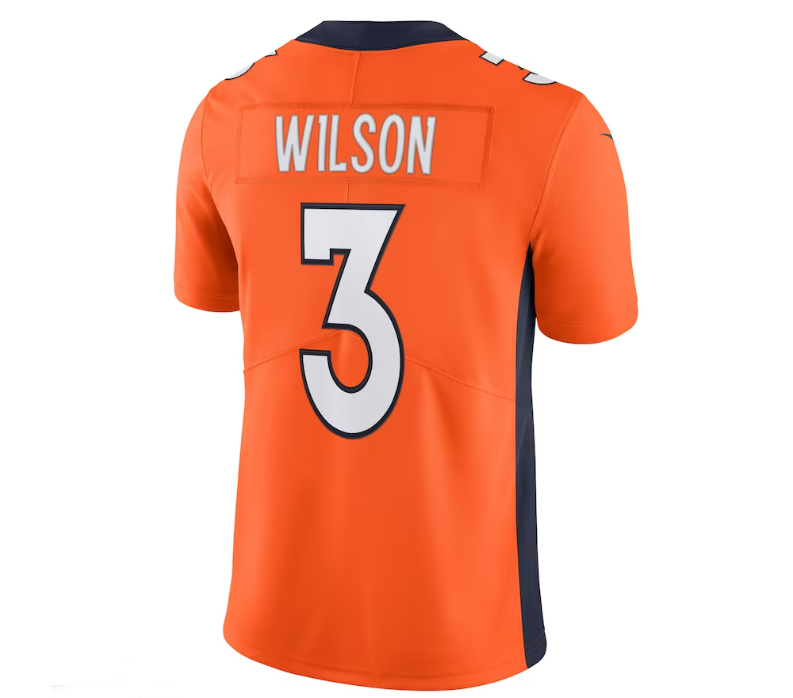 Custom #3 Orange DEN Football Shirt Top