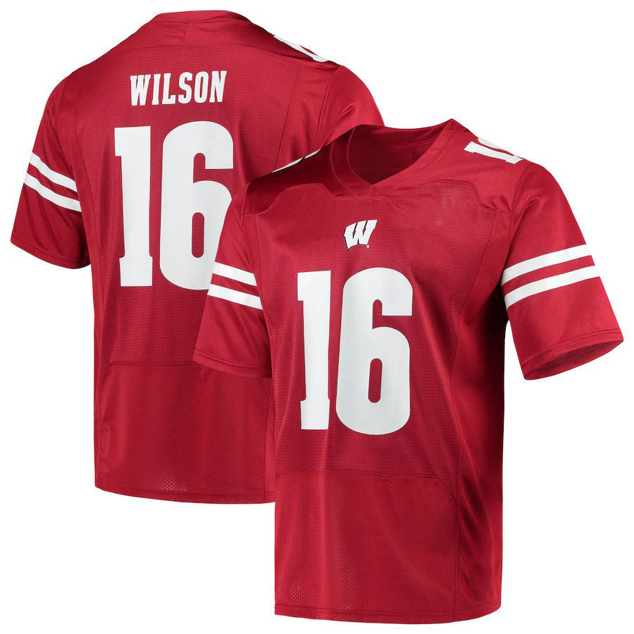 Custom #16 Red College Shirt Top