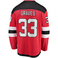 Custom #33 Red NJD Hockey Shirt Top