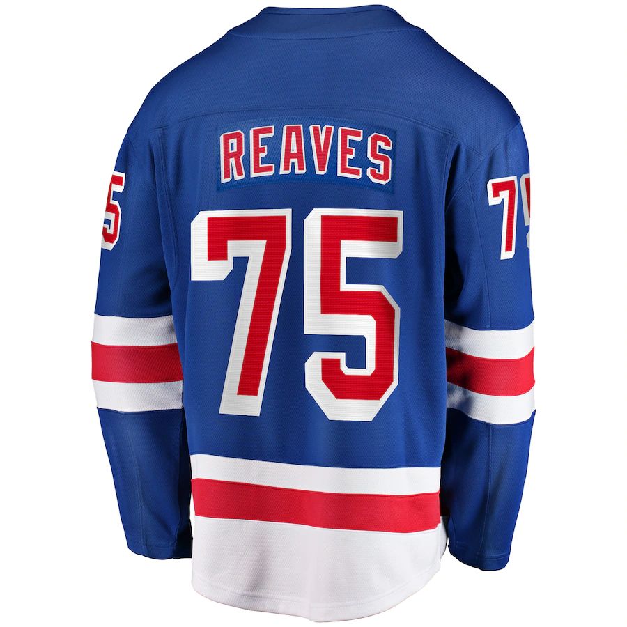 Custom #75 Blue Hockey Shirt Top