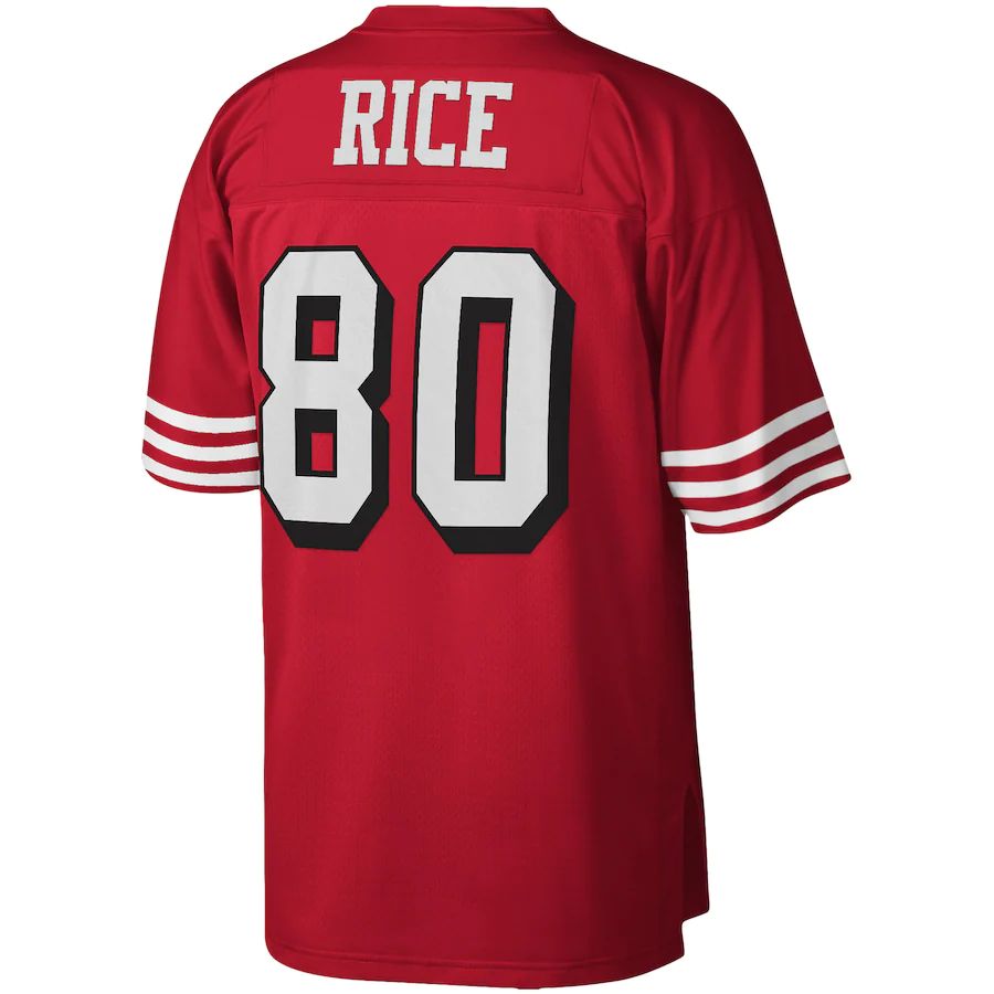 Custom #80 Scarlet 1994 SF Football Shirt Top