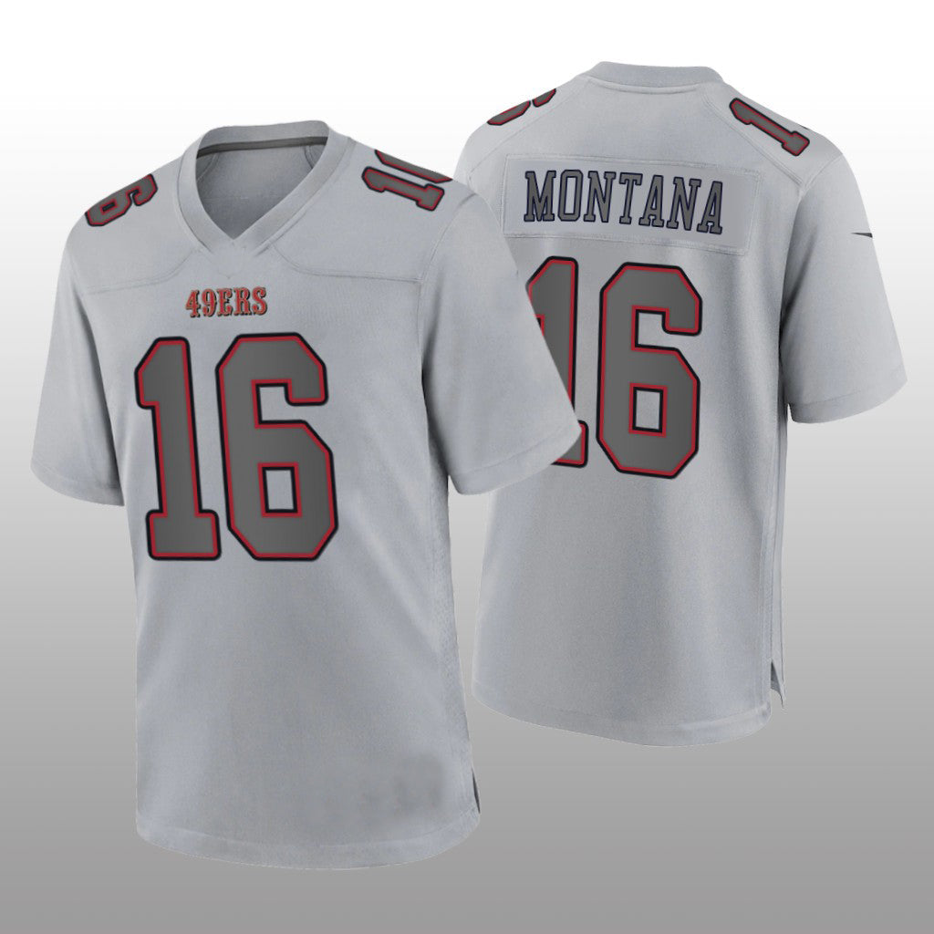 Custom #16 Gray SF Football Shirt Top