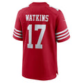 Custom #17 Scarlet SF Football Shirt Top