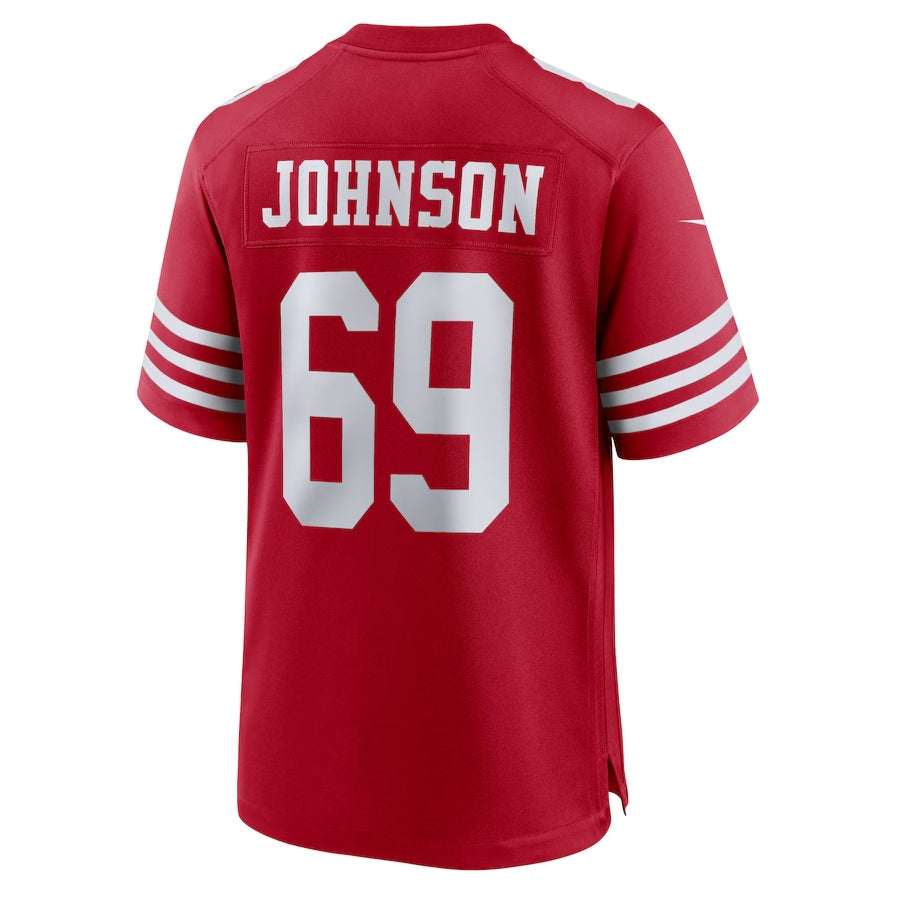 Custom #69 Scarlet SF Football Shirt Top
