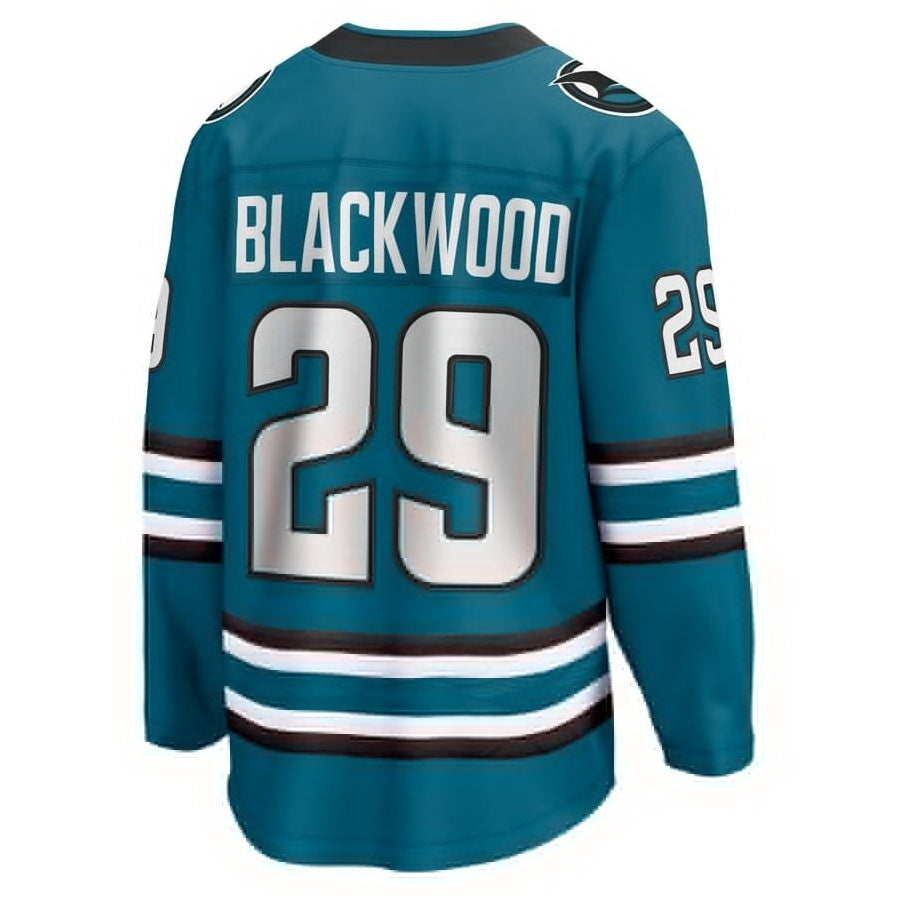 Custom #29 Teal SJS Hockey Shirt Top