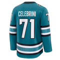 Custom #71 Teal SJS Hockey Shirt Top