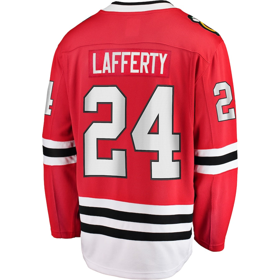 Custom #24 Red CHI Hockey Shirt Top