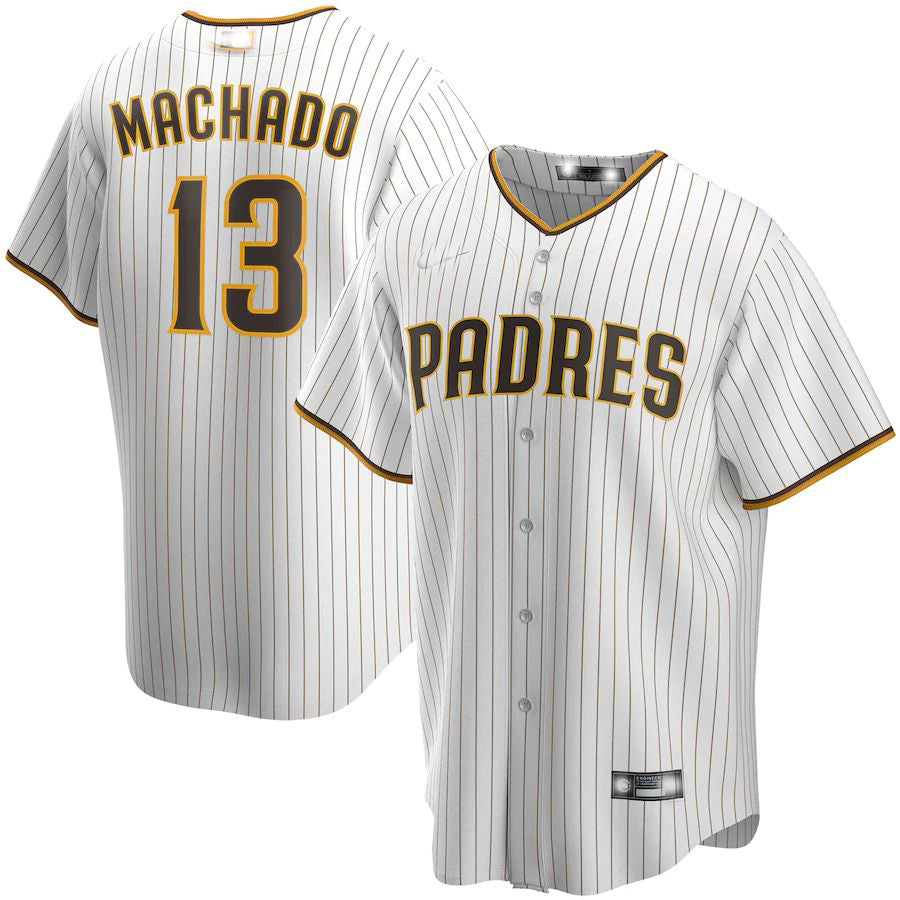 Custom #13 White SD Baseball Shirt Top