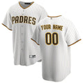 Custom White SD Baseball Shirt Top