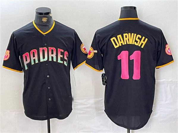 Custom #11 Black SD Baseball Shirt Top