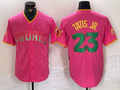 Custom #23 Pink SD Baseball Shirt Top