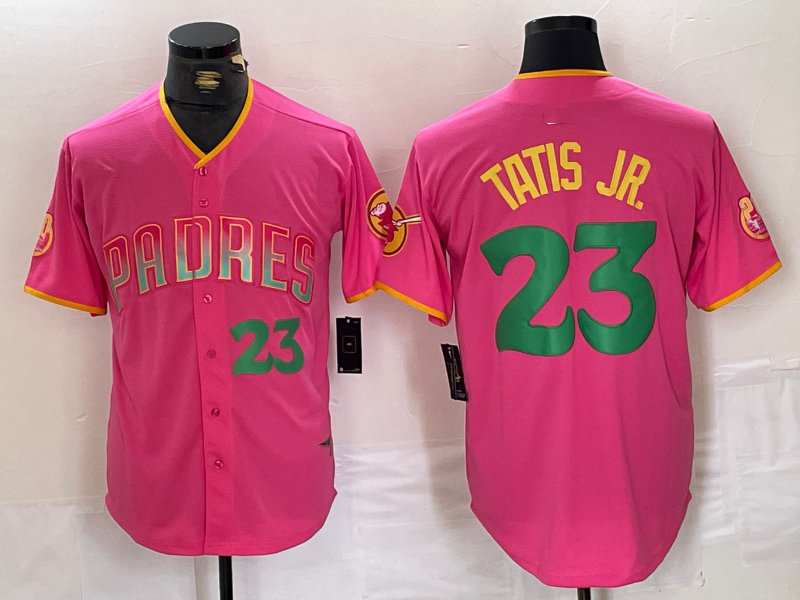 Custom #23 Pink SD Baseball Shirt Top