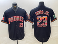 Custom #23 Black SD Baseball Shirt Top
