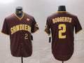 Custom #2 Brown SD Baseball Shirt Top