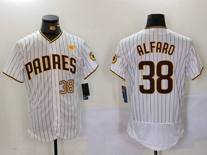Custom #38 White SD Baseball Shirt Top