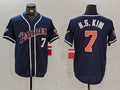 Custom #7 Navy SD Baseball Shirt Top