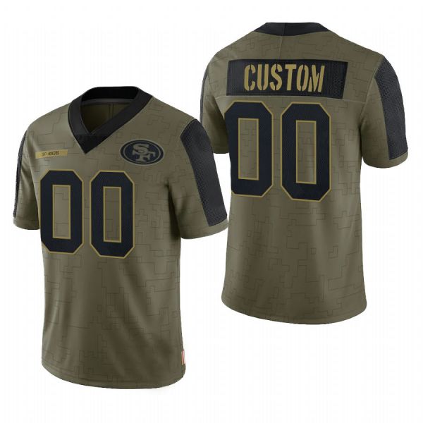 Custom Olive 2022 SF Football Shirt Top