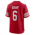 Custom #6 Gray SF Football Shirt Top