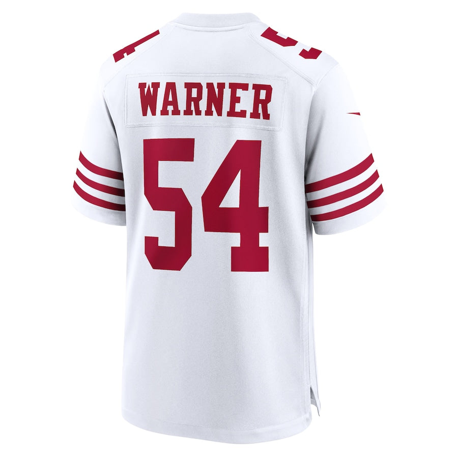 Custom #54 White SF Football Shirt Top