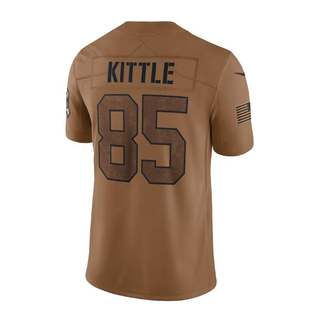 Custom #85 Brown 2023 SF Football Shirt Top