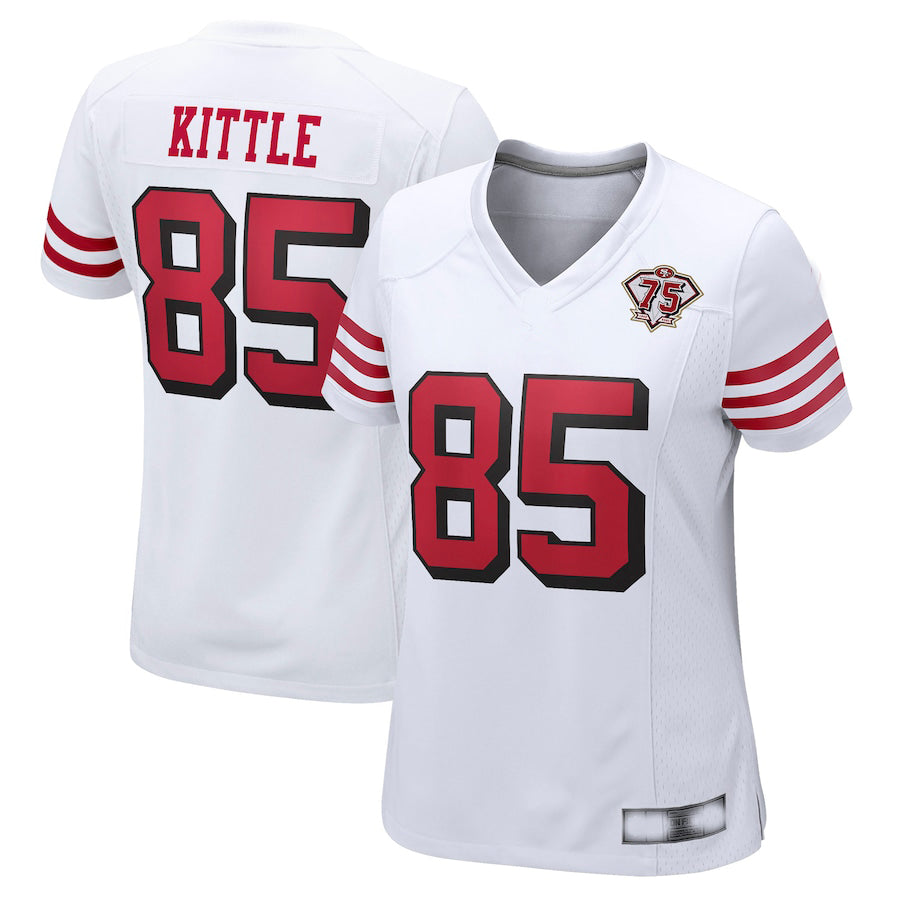 Custom #85 White SF Football Shirt Top