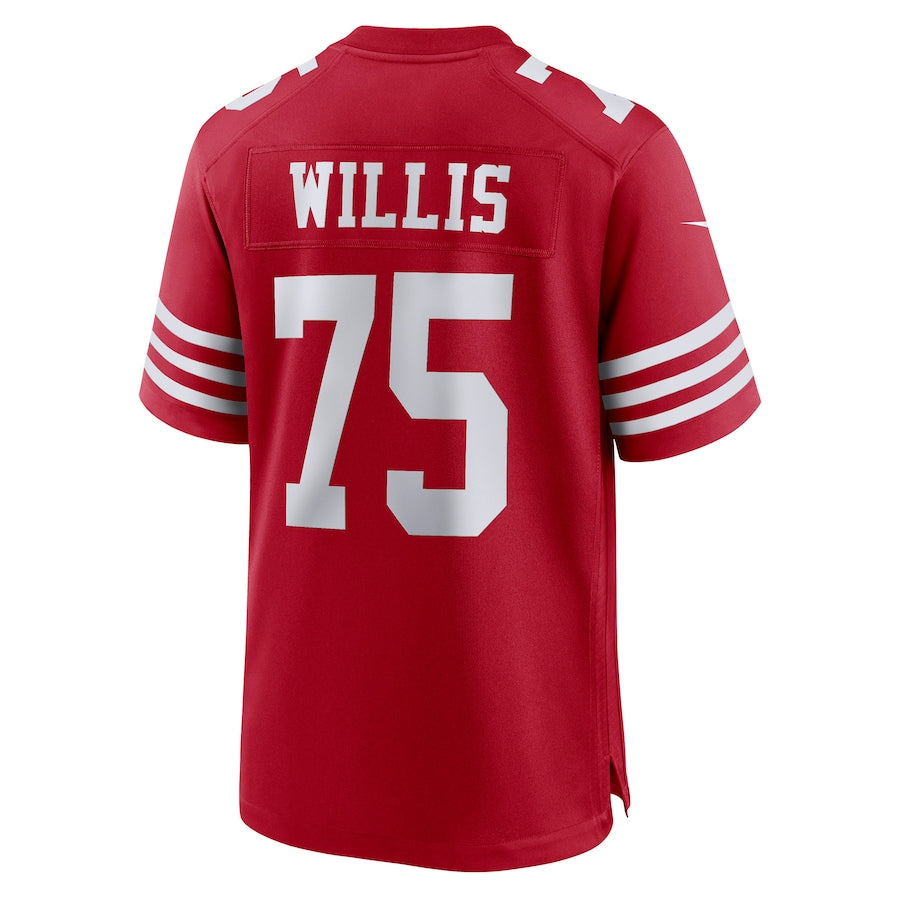 Custom #75 Scarlet SF Football Shirt Top