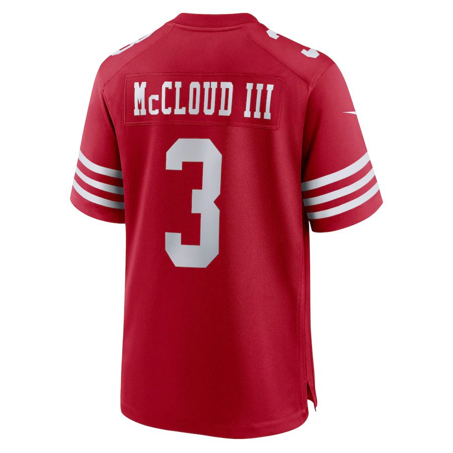 Custom #3 Scarlet SF Football Shirt Top