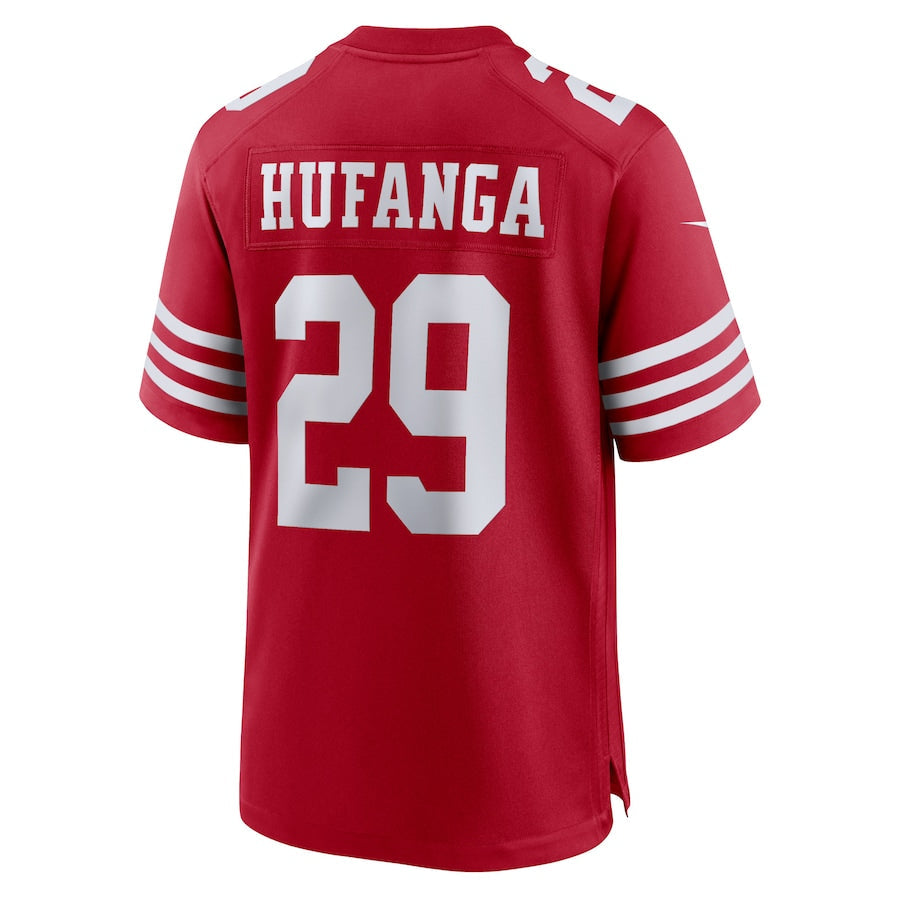 Custom #29 Scarlet SF Football Shirt Top