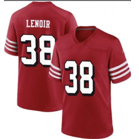 Custom #38 Red SF Football Shirt Top