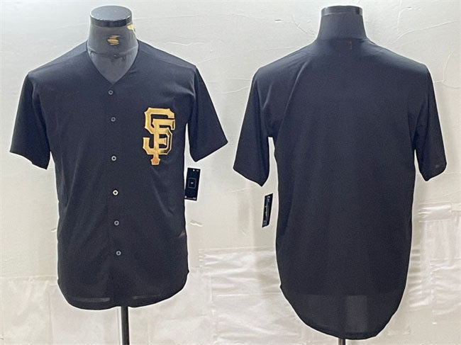 Custom Black SF Baseball Shirt Top