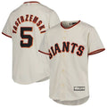 Custom #5 Cream SF Baseball Shirt Top