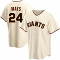 Custom #24 Cream SF Baseball Shirt Top