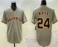 Custom #24 Grey SF Baseball Shirt Top