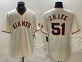 Custom #51 Cream 2024 SF Baseball Shirt Top