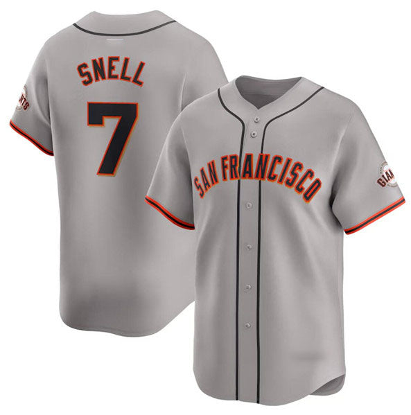 Custom #7 Gray SF Baseball Shirt Top