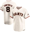 Custom #8 Cream SF Baseball Shirt Top
