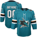 Custom #20 Teal 2019 SJS Hockey Shirt Top