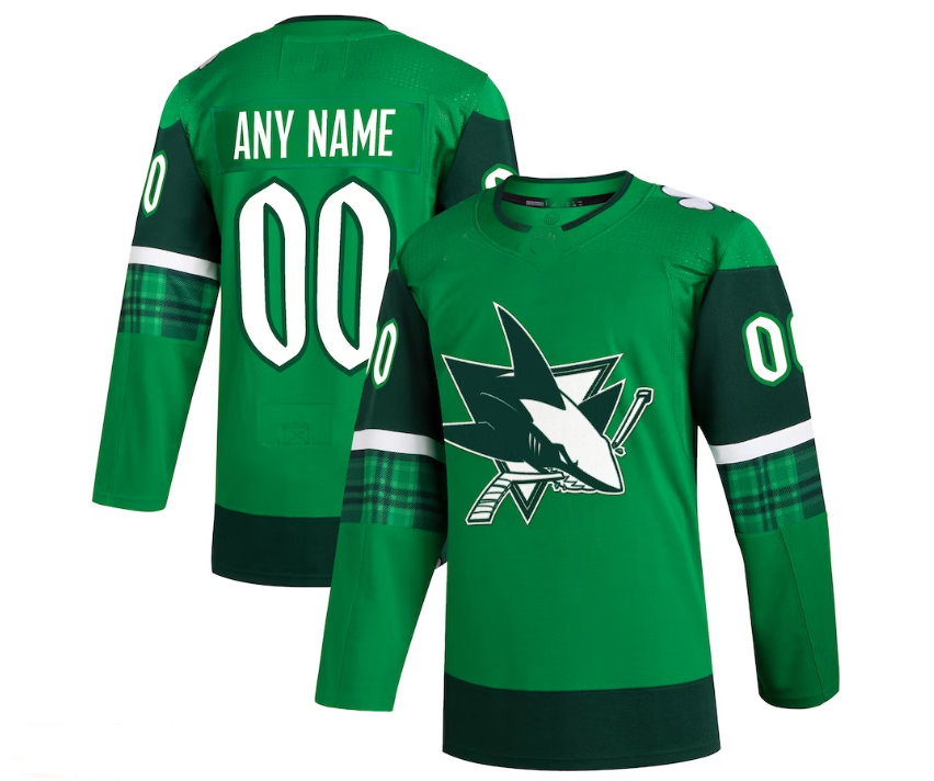 Custom Green 2023 SJS Hockey Shirt Top