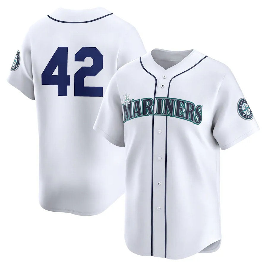 Custom #42 White 2024 Jackie Robinson Day SEA Baseball Shirt Top