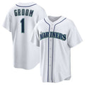 Custom #1 White SEA Baseball Shirt Top