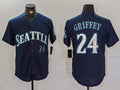 Custom #24 Navy SEA Baseball Shirt Top
