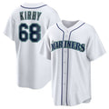 Custom #68 White SEA Baseball Shirt Top