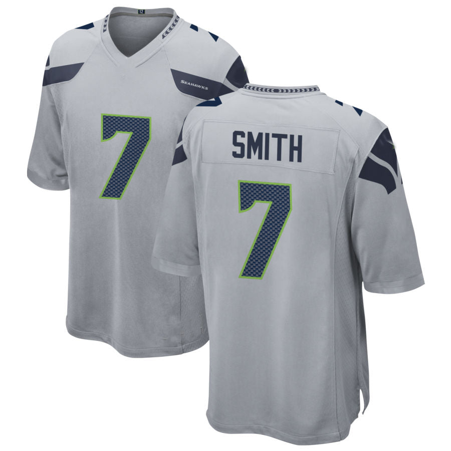Custom #7 Gray NYJ Football Shirt Top