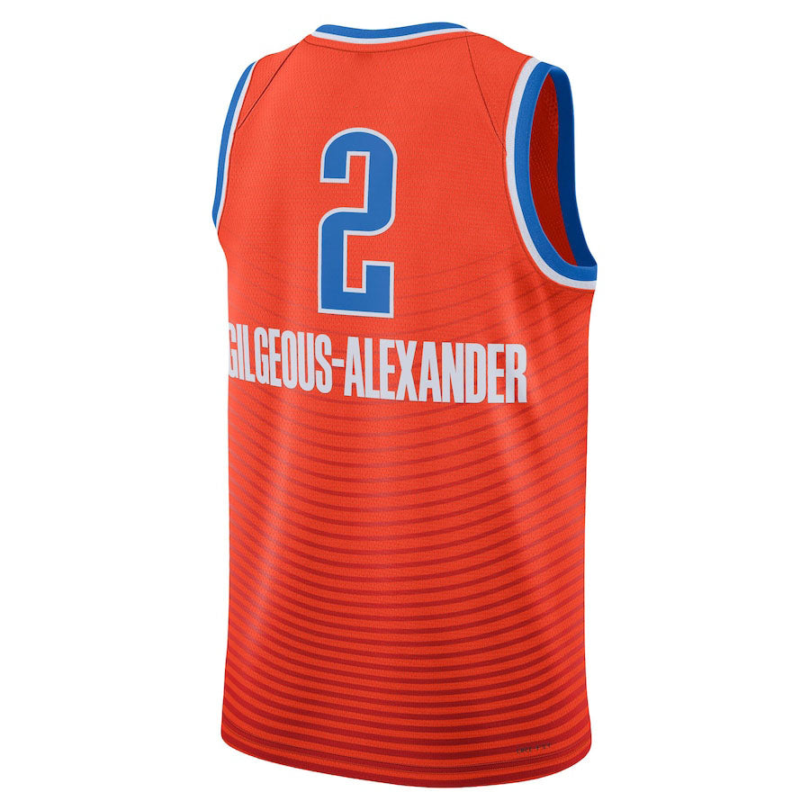 Custom #2 Orange 2022 OKC Basketball Shirt Top