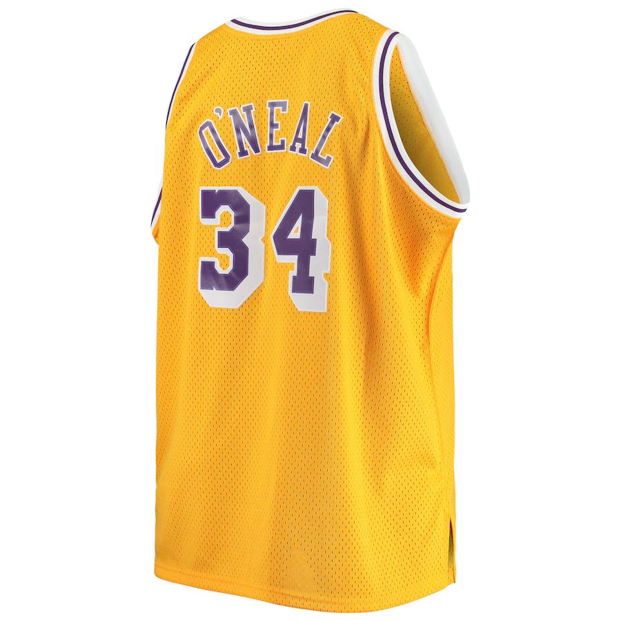 Custom #34 Gold LAL Basketball Shirt Top