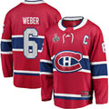 Custom #6 Red 2021 Stanley Cup MTL Hockey Shirt Top