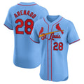 Custom #28 Light Blue STL Baseball Shirt Top