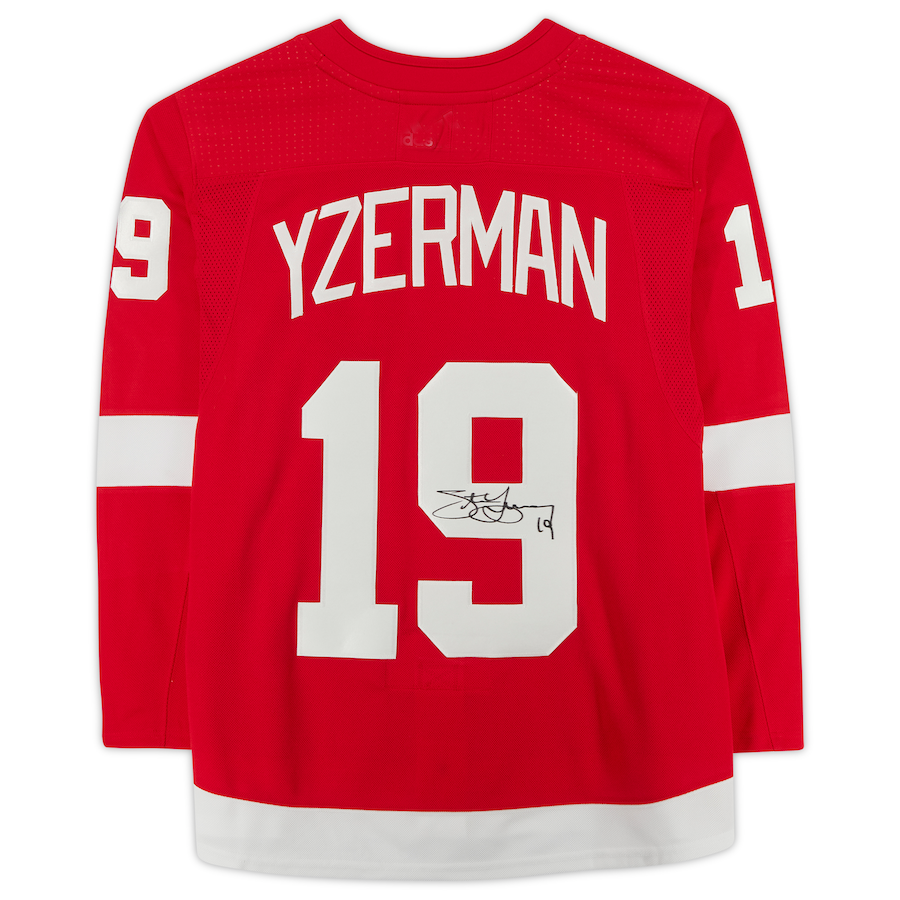 Custom #19 Red DET Hockey Shirt Top