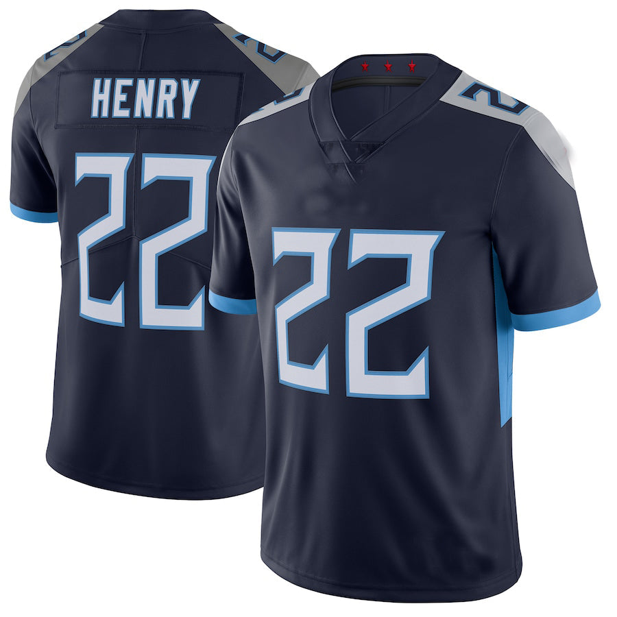 Custom #22 Navy TEN Football Shirt Top